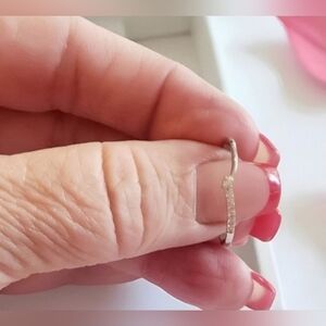 Sterling Silver Stackable Ring Cubic Zirconia Womens Jewelry